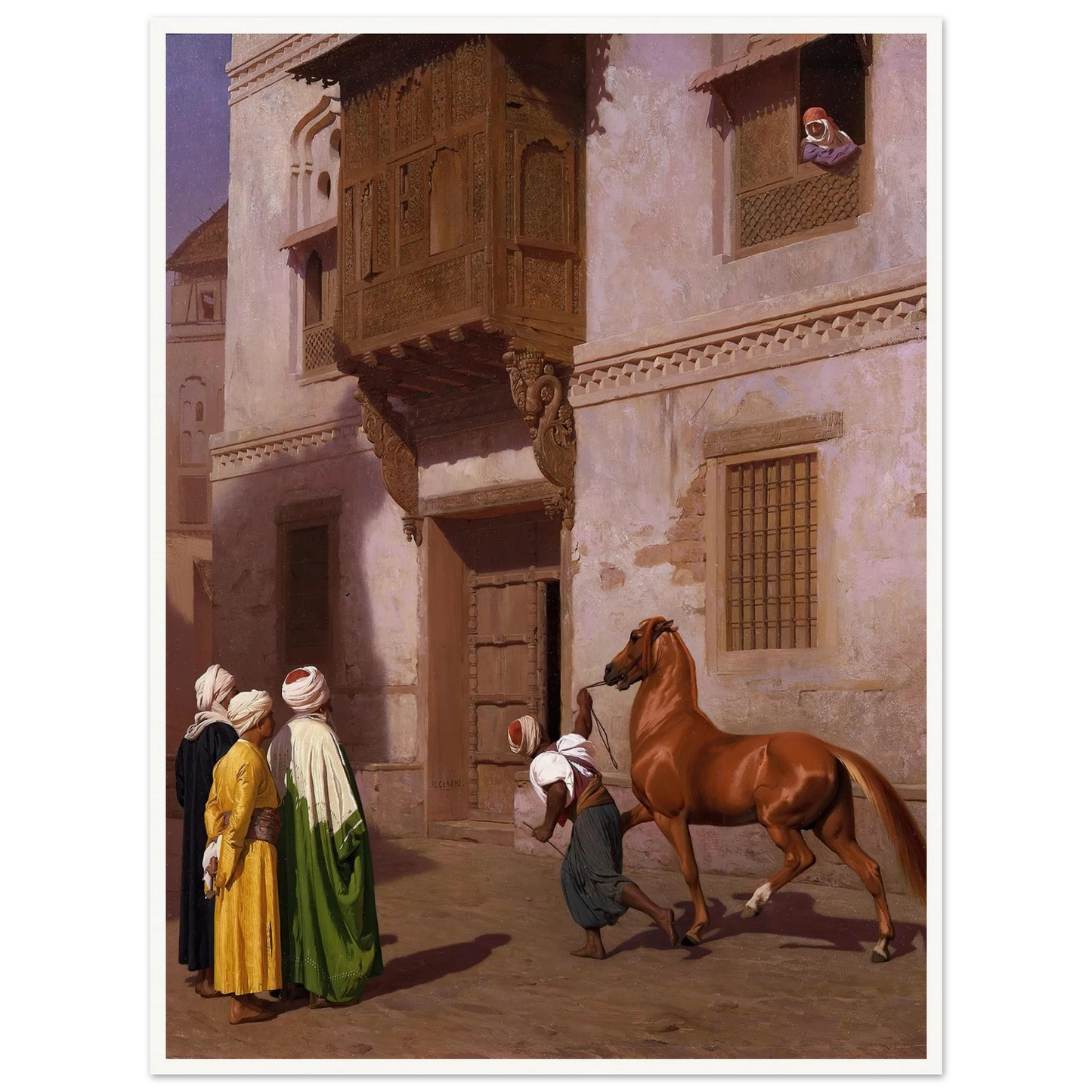 The Horse Market (1867) Art Print | Jean Leon Gerome - Framed Poster - 30x40 cm / 12x16″ - Black frame