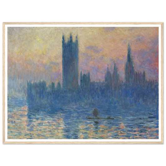 The Houses of Parliament,Sunset (1903) Art Print | Claude Monet - Framed Poster - 30x40 cm / 12x16″ - Black frame