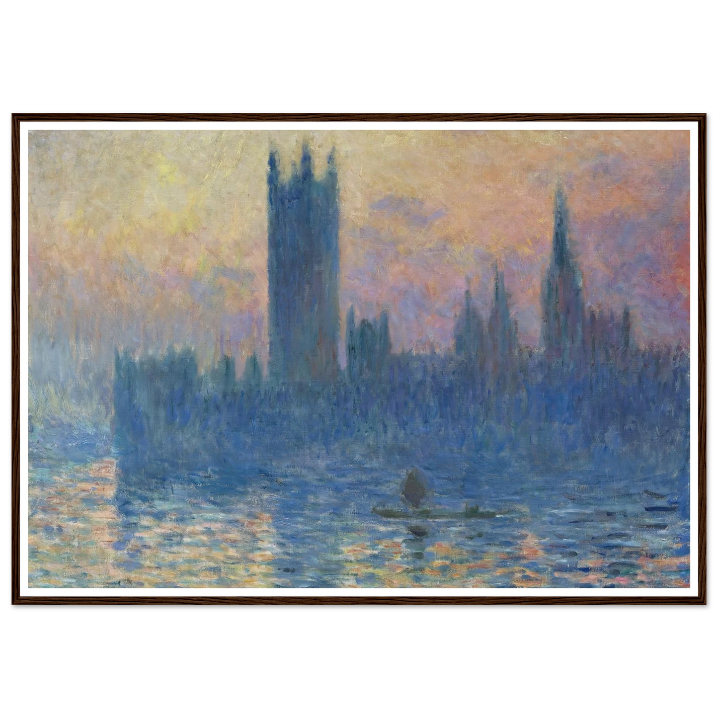 The Houses of Parliament,Sunset (1903) Art Print | Claude Monet - Framed Poster - 30x40 cm / 12x16″ - Black frame