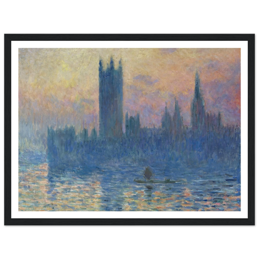 The Houses of Parliament,Sunset (1903) Art Print | Claude Monet - Framed Poster - 30x40 cm / 12x16″ - Black frame