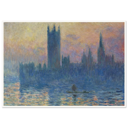 The Houses of Parliament,Sunset (1903) Art Print | Claude Monet - Framed Poster - 30x40 cm / 12x16″ - Black frame