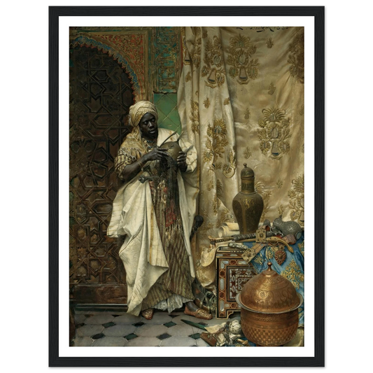 The Inspection (1883) Art Print | Ludwig Deutsch - Framed Poster - 30x40 cm / 12x16″ - Black frame