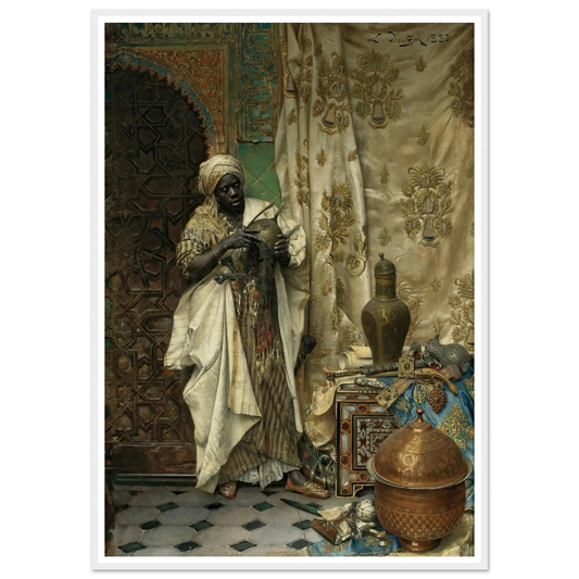 The Inspection (1883) Art Print | Ludwig Deutsch - Framed Poster - 30x40 cm / 12x16″ - Black frame