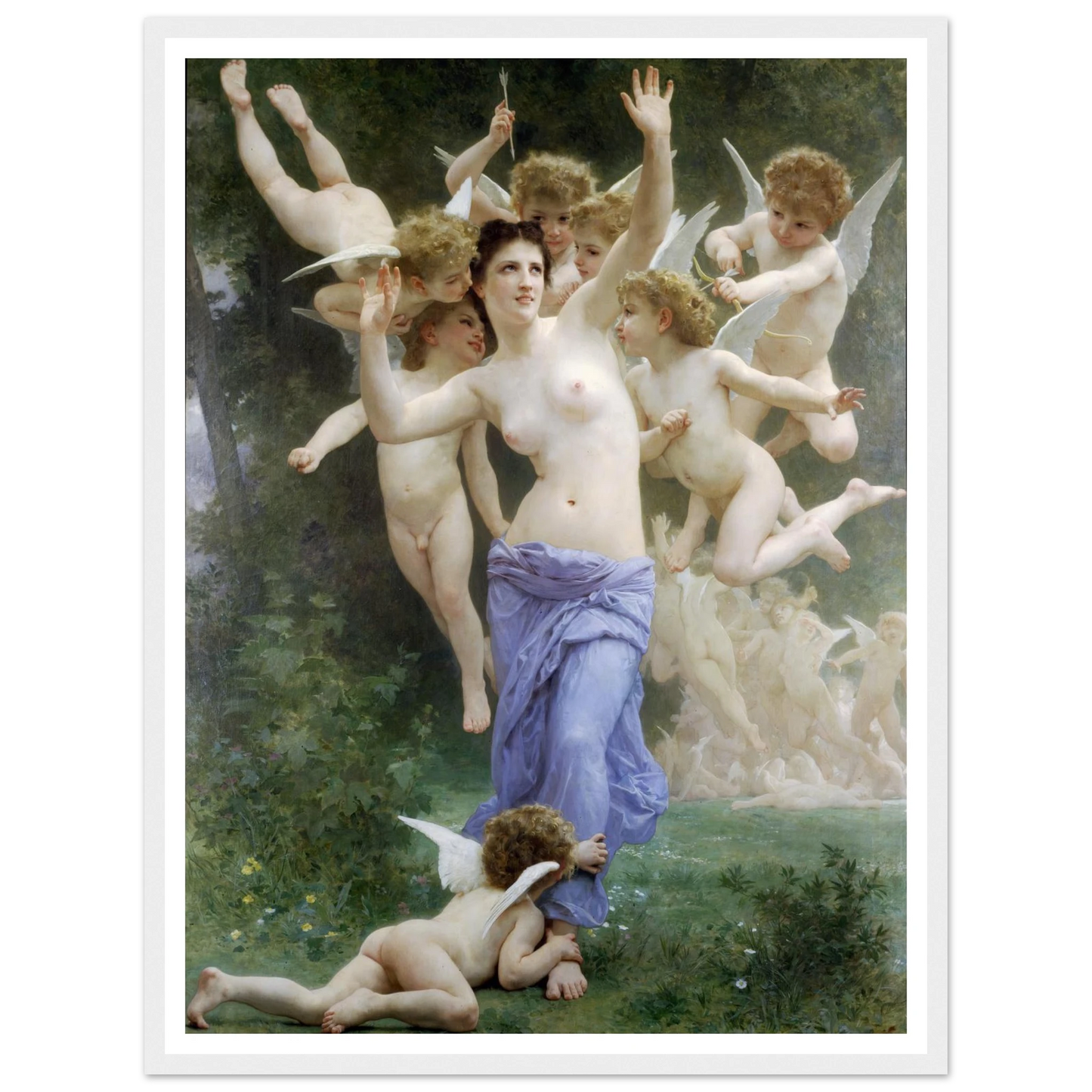 The Invasion (1892) Art Print | William Bouguereau - Framed Poster - 30x40 cm / 12x16″ - Black frame