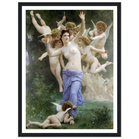 The Invasion (1892) Art Print | William Bouguereau - Framed Poster - 30x40 cm / 12x16″ - Black frame