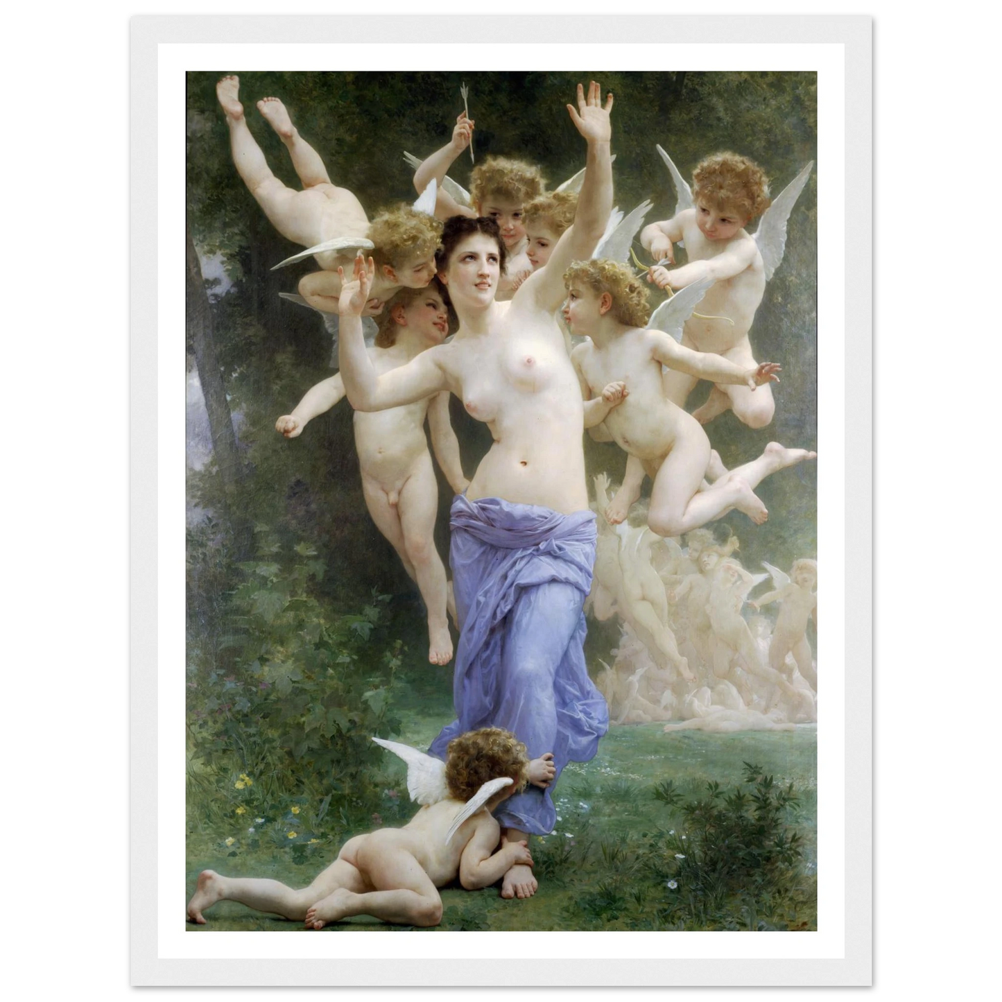 The Invasion (1892) Art Print | William Bouguereau - Framed Poster - 30x40 cm / 12x16″ - Black frame
