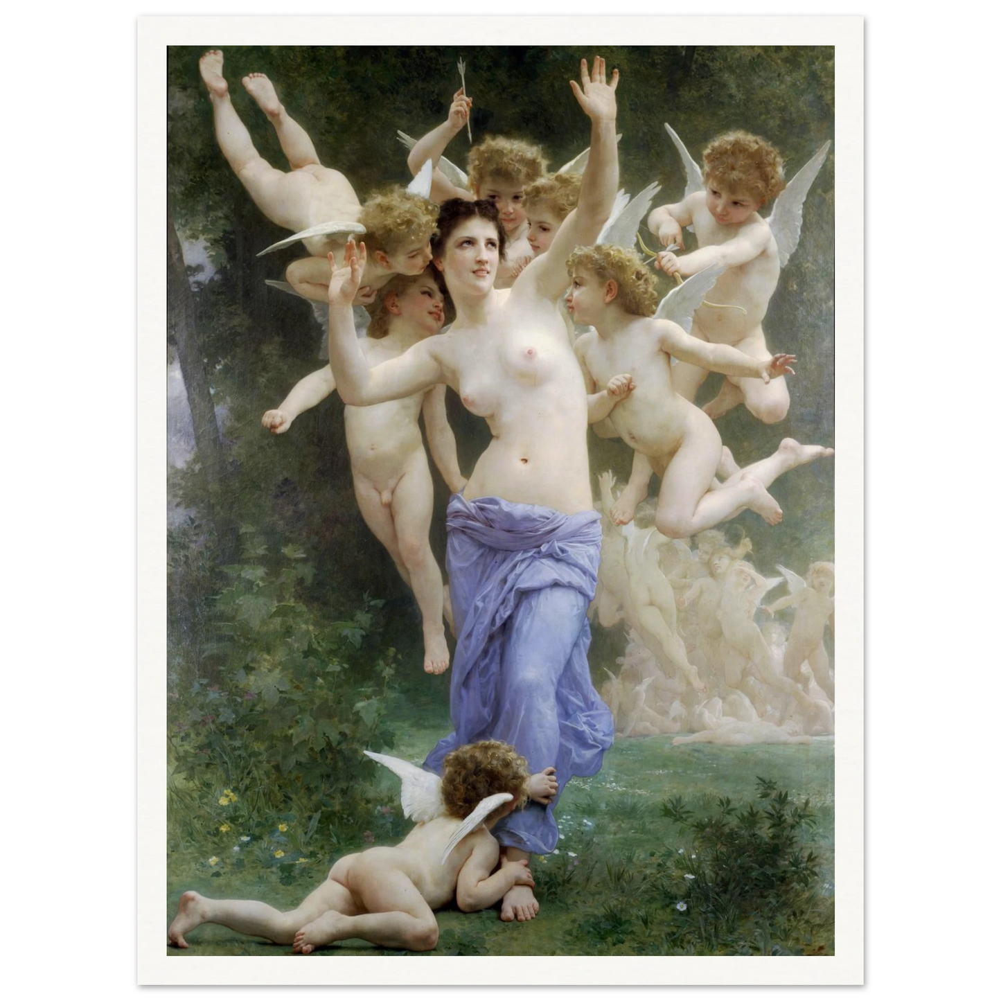 The Invasion (1892) Art Print | William Bouguereau - Framed Poster - 30x40 cm / 12x16″ - Black frame
