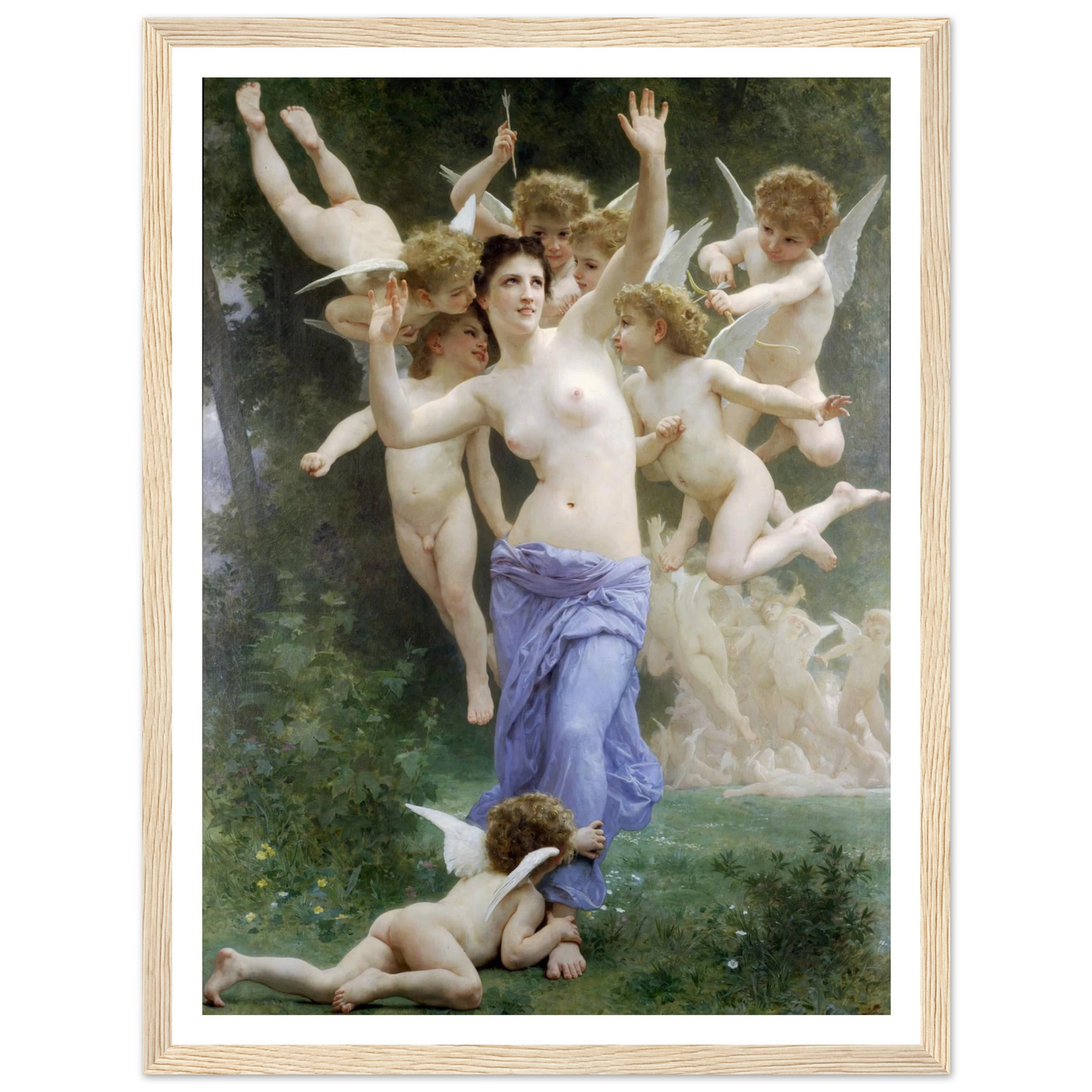 The Invasion (1892) Art Print | William Bouguereau - Framed Poster - 30x40 cm / 12x16″ - Black frame