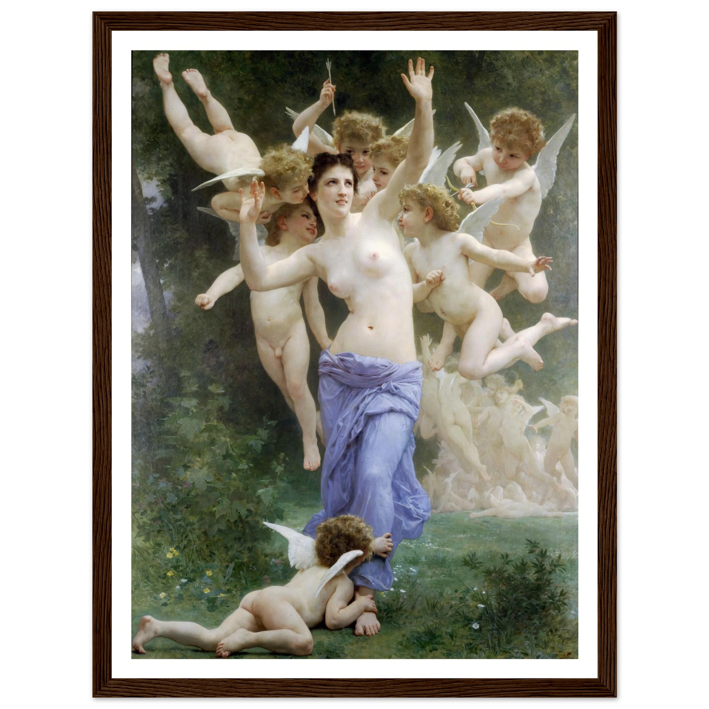 The Invasion (1892) Art Print | William Bouguereau - Framed Poster - 30x40 cm / 12x16″ - Black frame