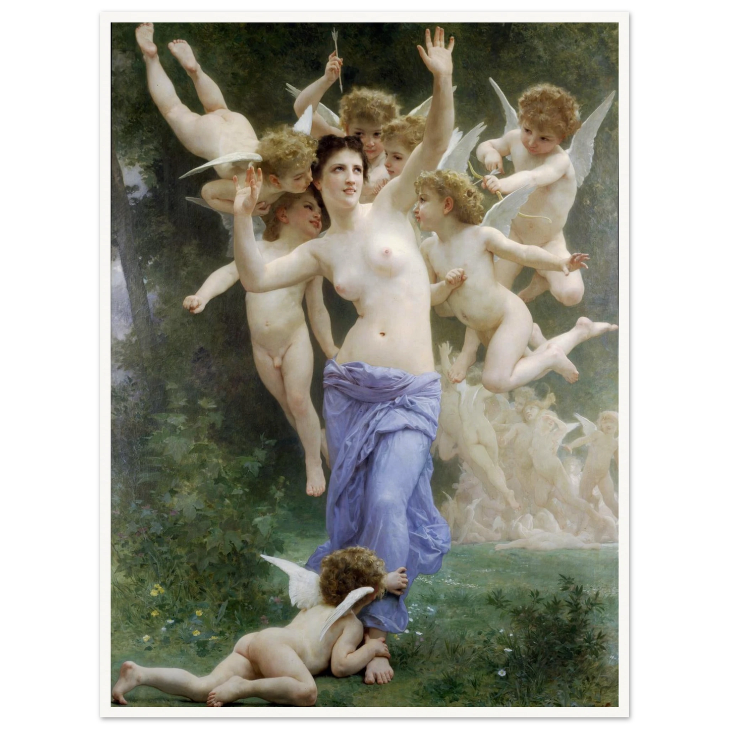 The Invasion (1892) Art Print | William Bouguereau - Framed Poster - 30x40 cm / 12x16″ - Black frame