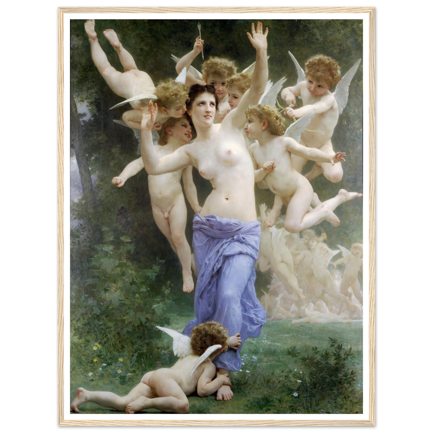The Invasion (1892) Art Print | William Bouguereau - Framed Poster - 30x40 cm / 12x16″ - Black frame