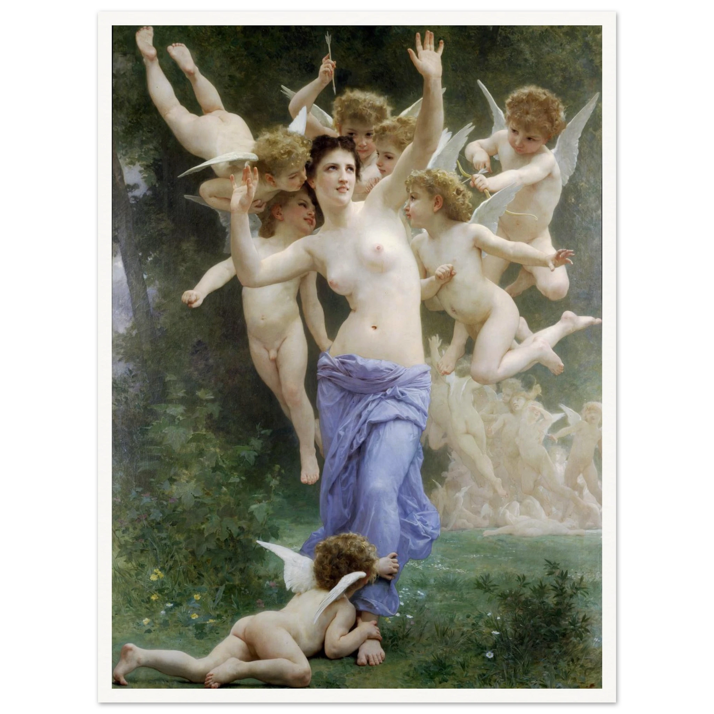 The Invasion (1892) Art Print | William Bouguereau - Framed Poster - 30x40 cm / 12x16″ - Black frame