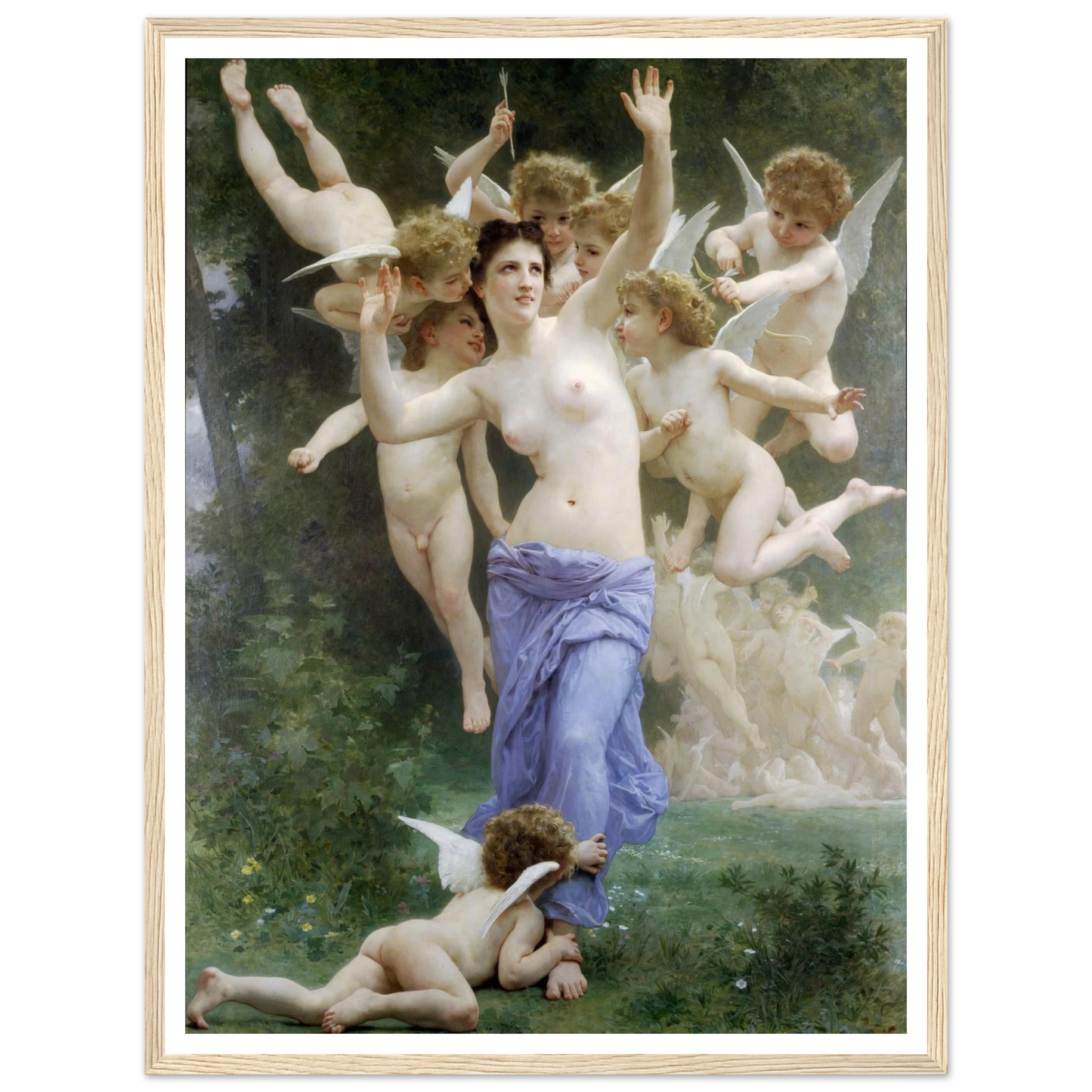 The Invasion (1892) Art Print | William Bouguereau - Framed Poster - 30x40 cm / 12x16″ - Black frame
