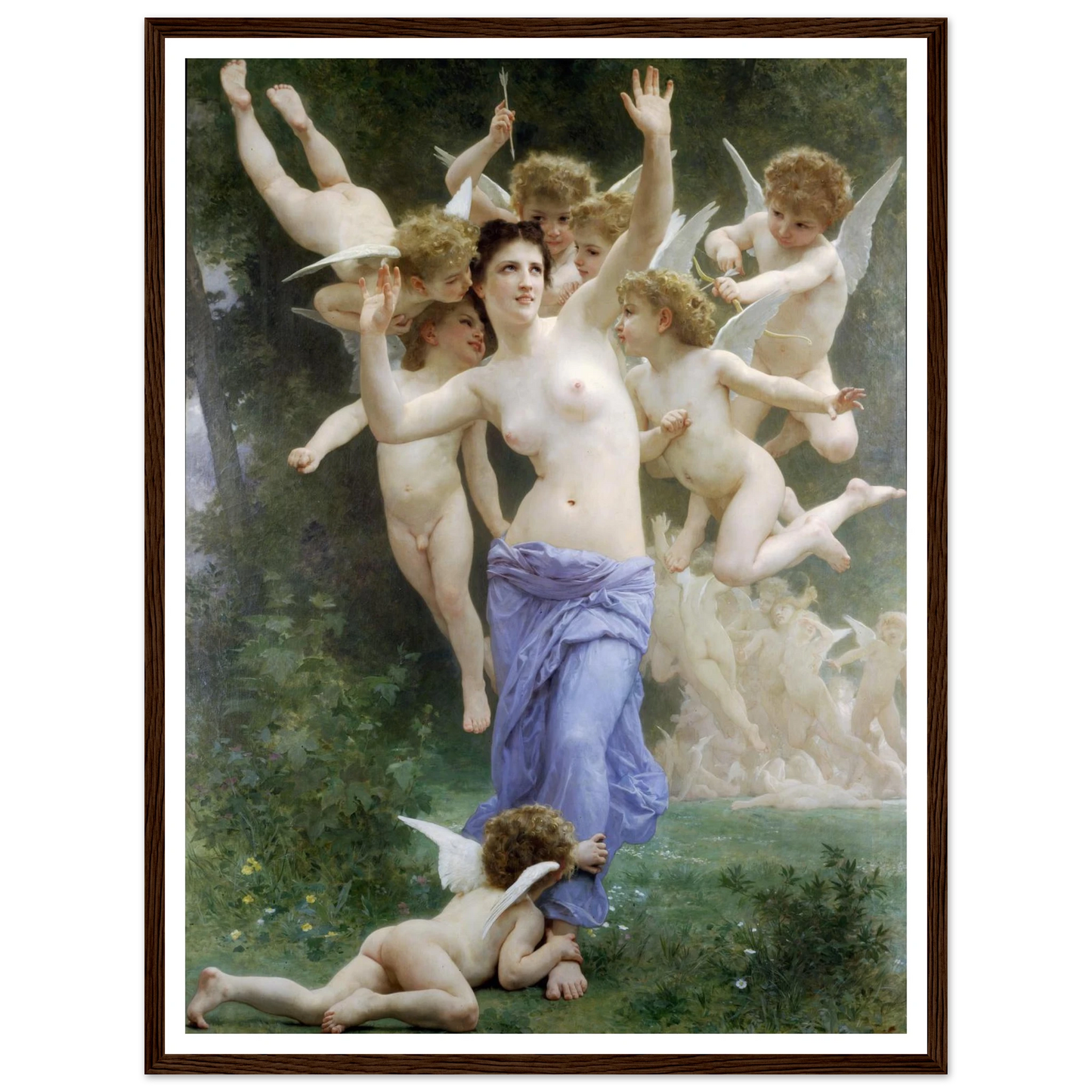 The Invasion (1892) Art Print | William Bouguereau - Framed Poster - 30x40 cm / 12x16″ - Black frame