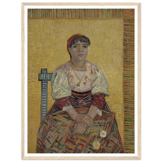 The Italian Woman (1887) Art Print | Vincent van Gogh - Framed Poster - 30x40 cm / 12x16″ - Black frame