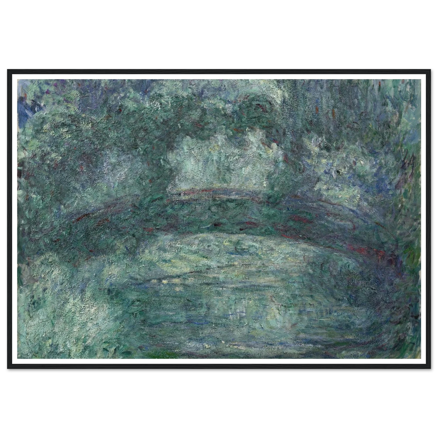 The Japanese bridge (1919-1924) Art Print | Claude Monet - Framed Poster - 30x40 cm / 12x16″ - Black frame