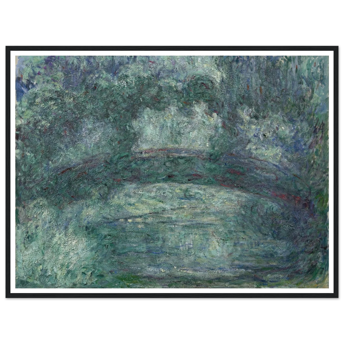 The Japanese bridge (1919-1924) Art Print | Claude Monet - Framed Poster - 30x40 cm / 12x16″ - Black frame