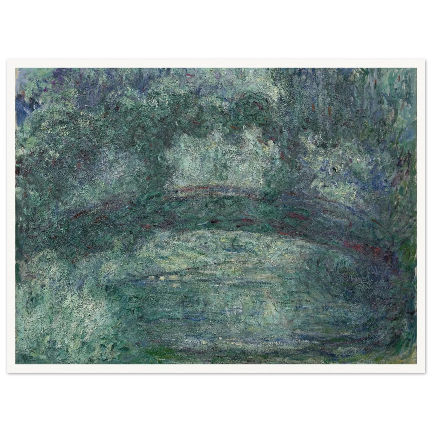 The Japanese bridge (1919-1924) Art Print | Claude Monet - Framed Poster - 30x40 cm / 12x16″ - Black frame