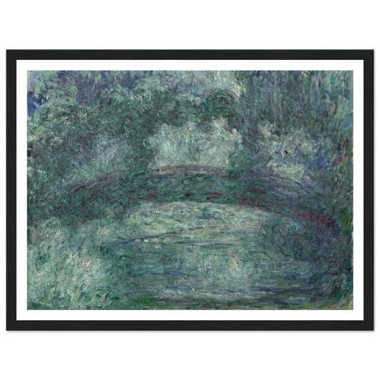 The Japanese bridge (1919-1924) Art Print | Claude Monet - Framed Poster - 30x40 cm / 12x16″ - Black frame