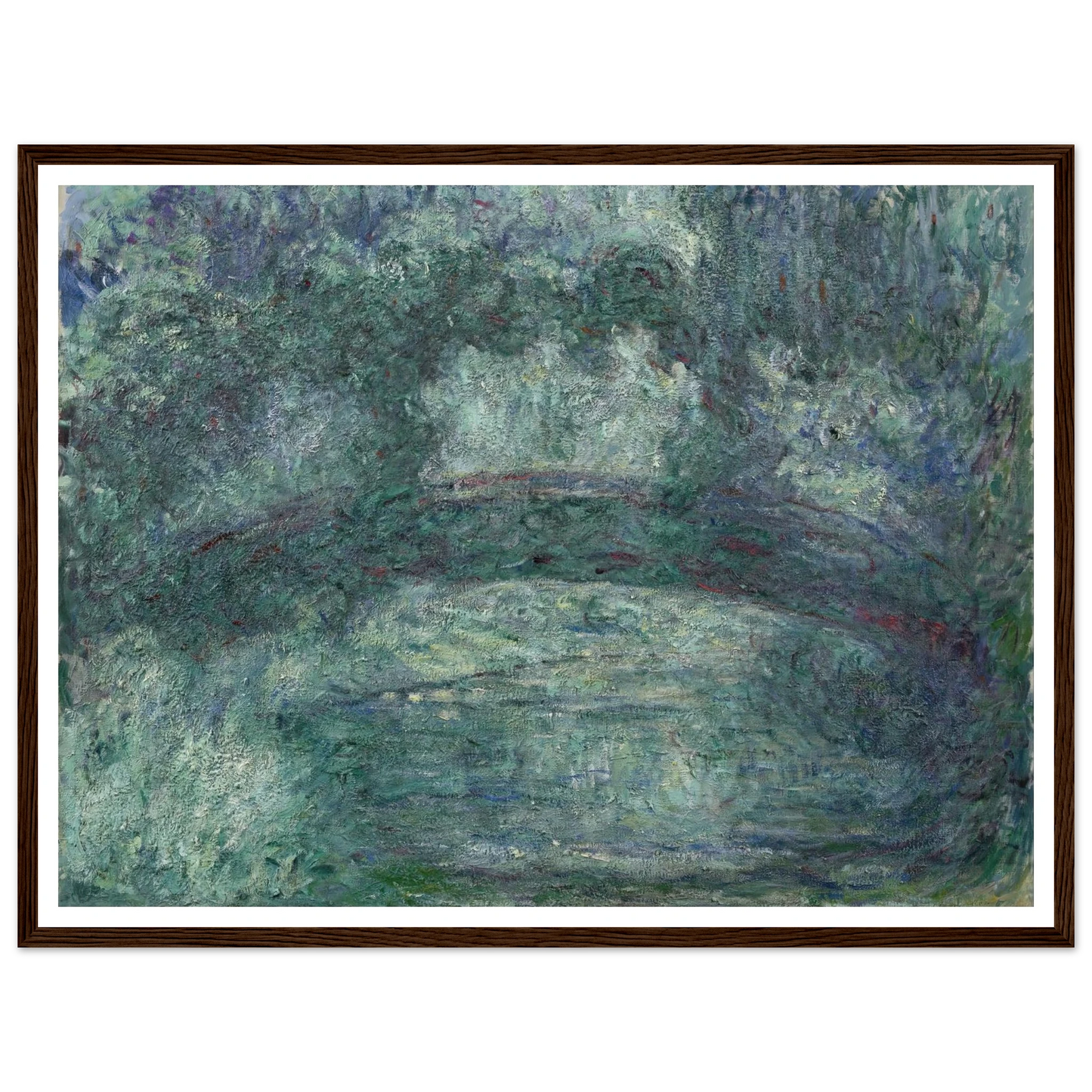 The Japanese bridge (1919-1924) Art Print | Claude Monet - Framed Poster - 30x40 cm / 12x16″ - Black frame