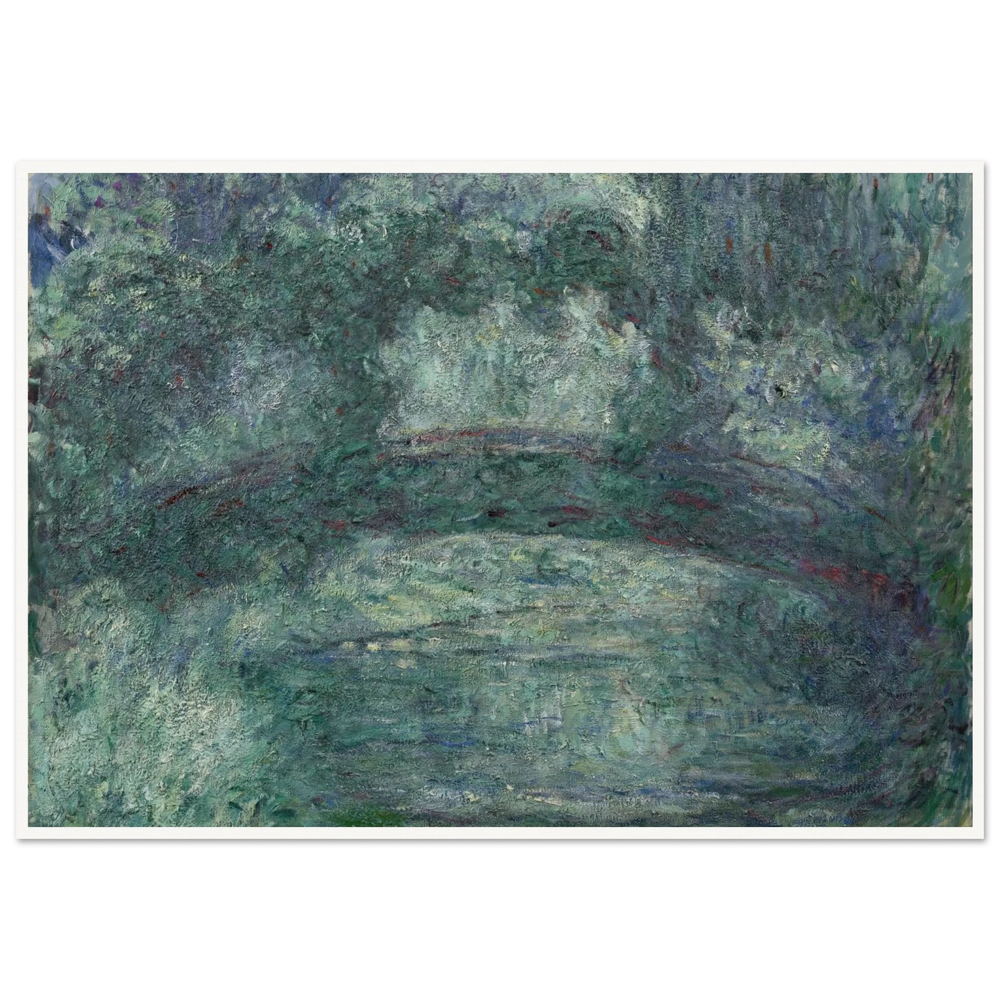The Japanese bridge (1919-1924) Art Print | Claude Monet - Framed Poster - 30x40 cm / 12x16″ - Black frame