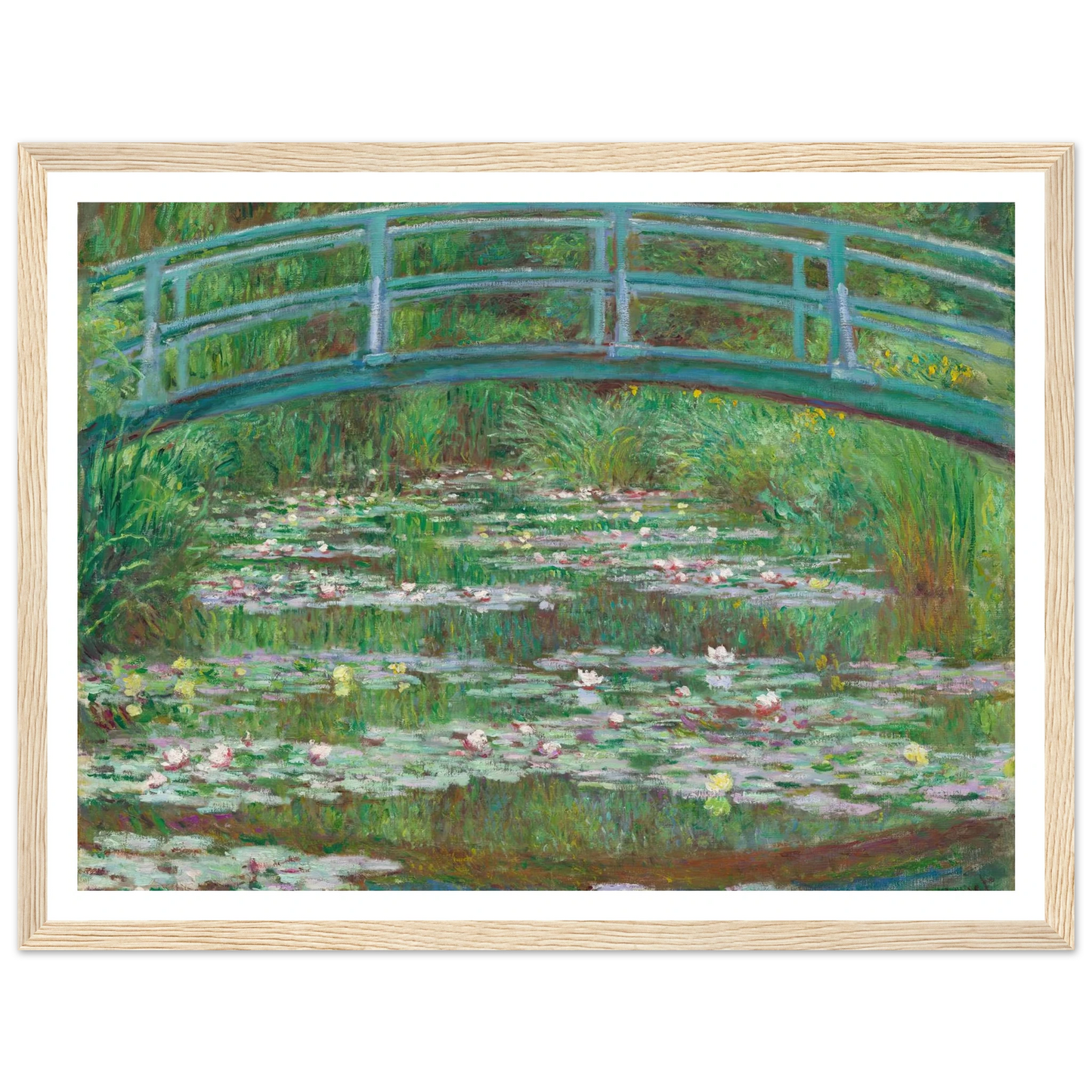 The Japanese Footbridge (1899) Art Print | Claude Monet - Framed Poster - 30x40 cm / 12x16″ - Black frame