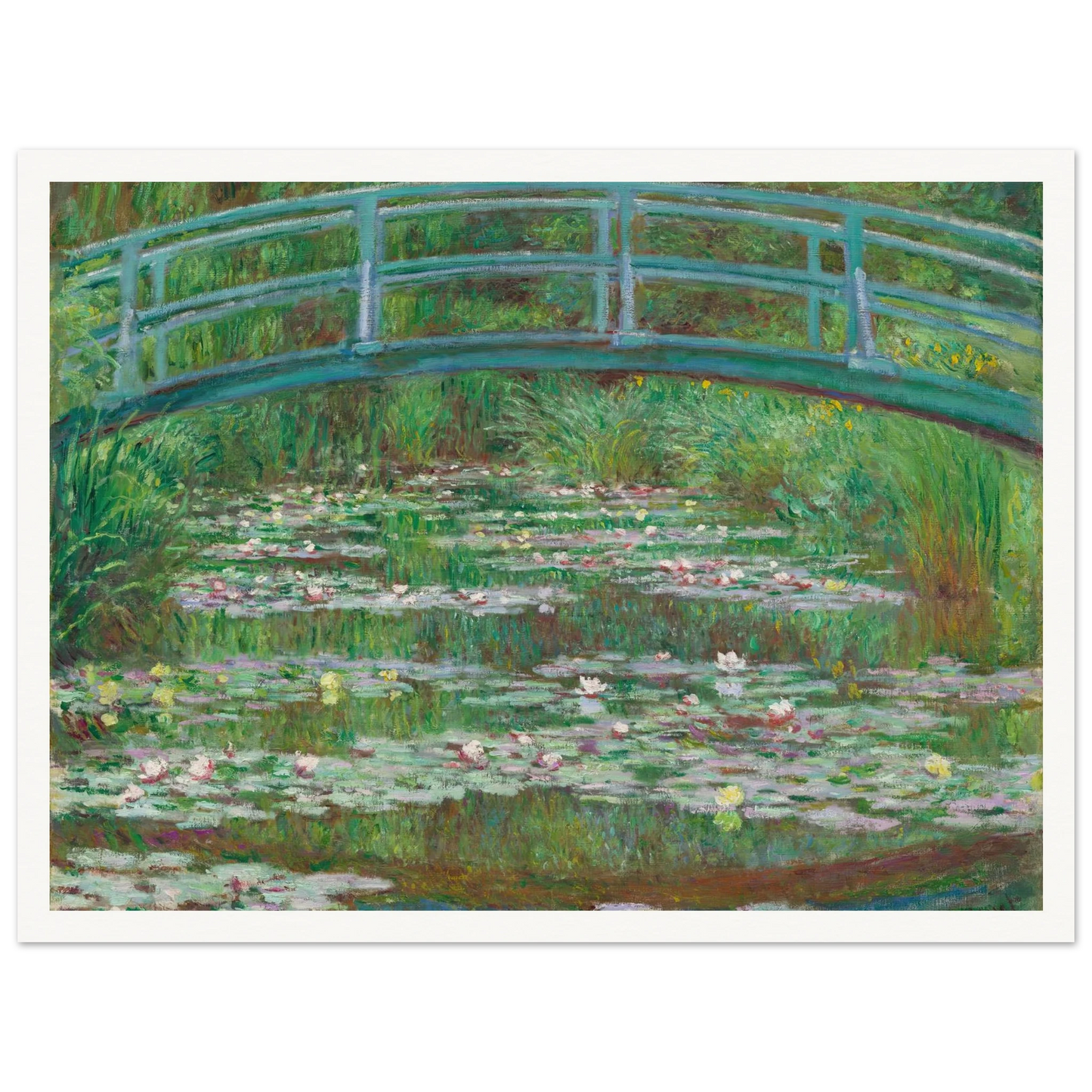 The Japanese Footbridge (1899) Art Print | Claude Monet - Framed Poster - 30x40 cm / 12x16″ - Black frame