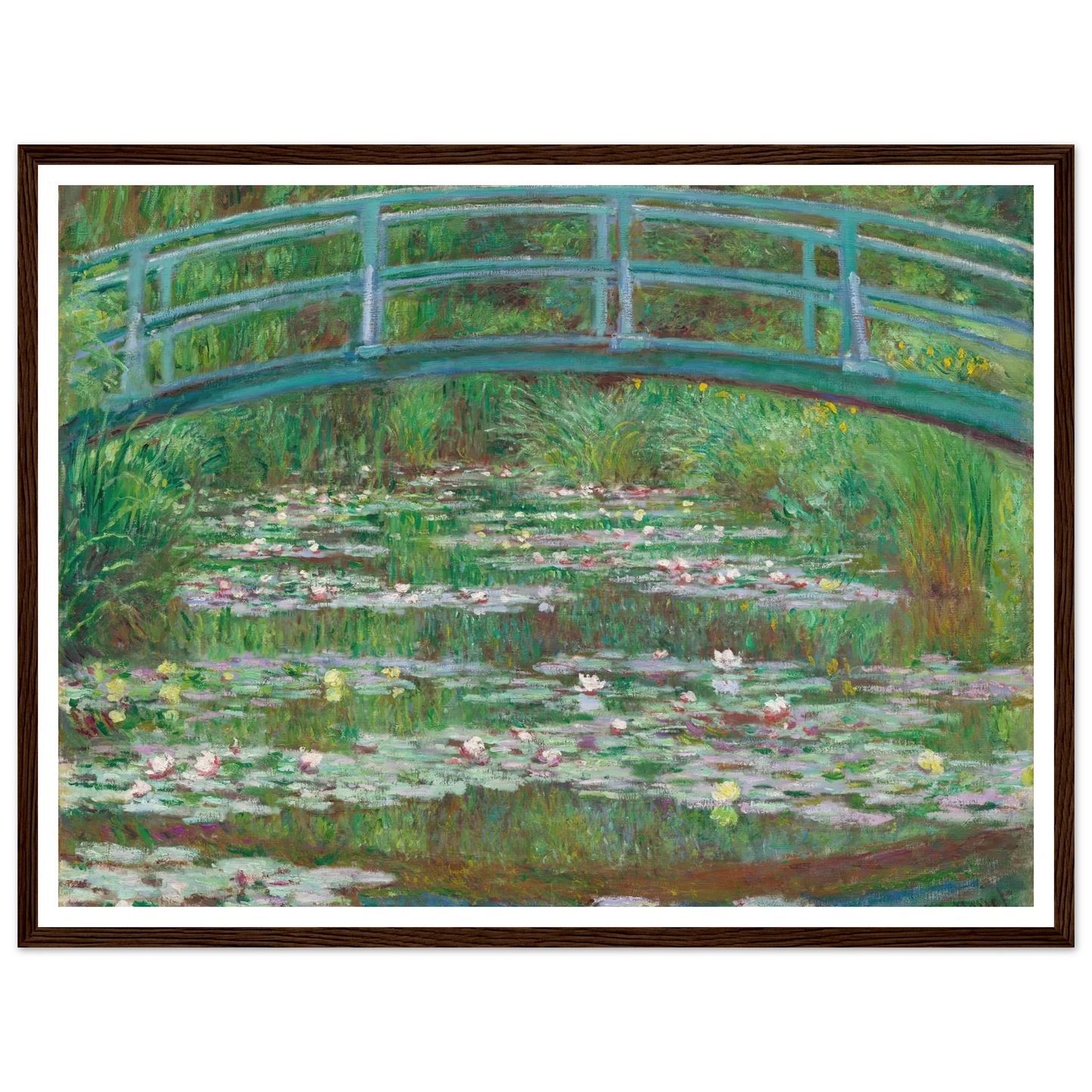 The Japanese Footbridge (1899) Art Print | Claude Monet - Framed Poster - 30x40 cm / 12x16″ - Black frame