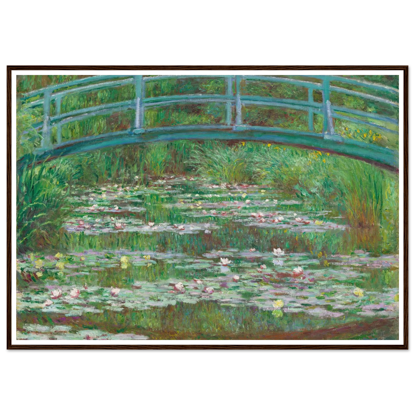 The Japanese Footbridge (1899) Art Print | Claude Monet - Framed Poster - 30x40 cm / 12x16″ - Black frame