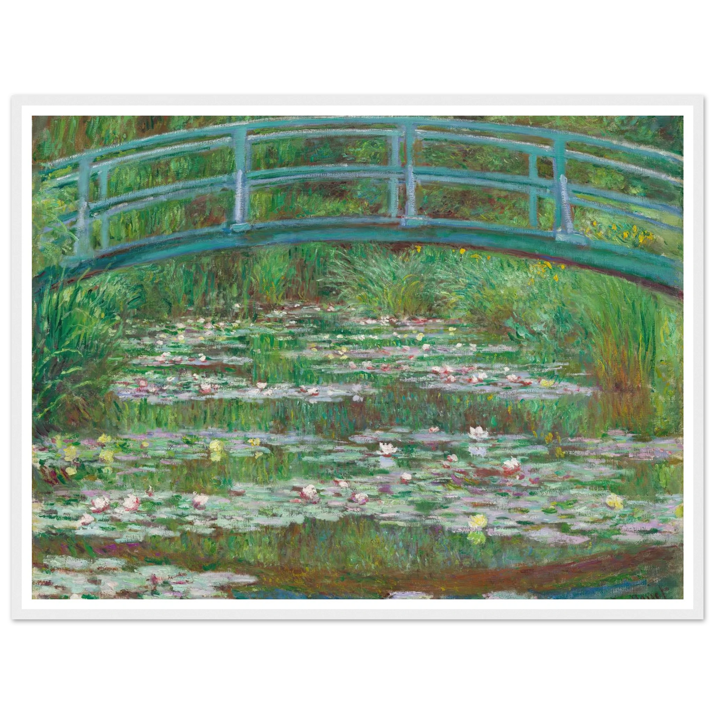 The Japanese Footbridge (1899) Art Print | Claude Monet - Framed Poster - 30x40 cm / 12x16″ - Black frame