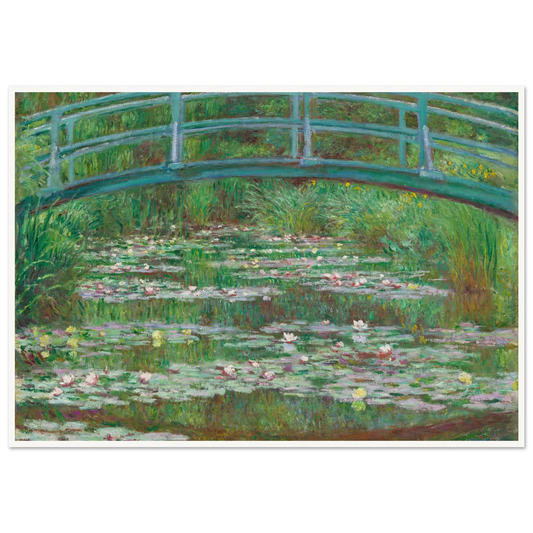 The Japanese Footbridge (1899) Art Print | Claude Monet - Framed Poster - 30x40 cm / 12x16″ - Black frame