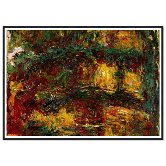 The Japanese Footbridge, Giverny (circa 1922) Art Print | Claude Monet - Framed Poster - 30x40 cm / 12x16″ - Black frame