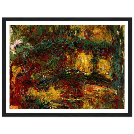 The Japanese Footbridge, Giverny (circa 1922) Art Print | Claude Monet - Framed Poster - 30x40 cm / 12x16″ - Black frame