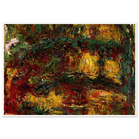 The Japanese Footbridge, Giverny (circa 1922) Art Print | Claude Monet - Framed Poster - 30x40 cm / 12x16″ - Black frame