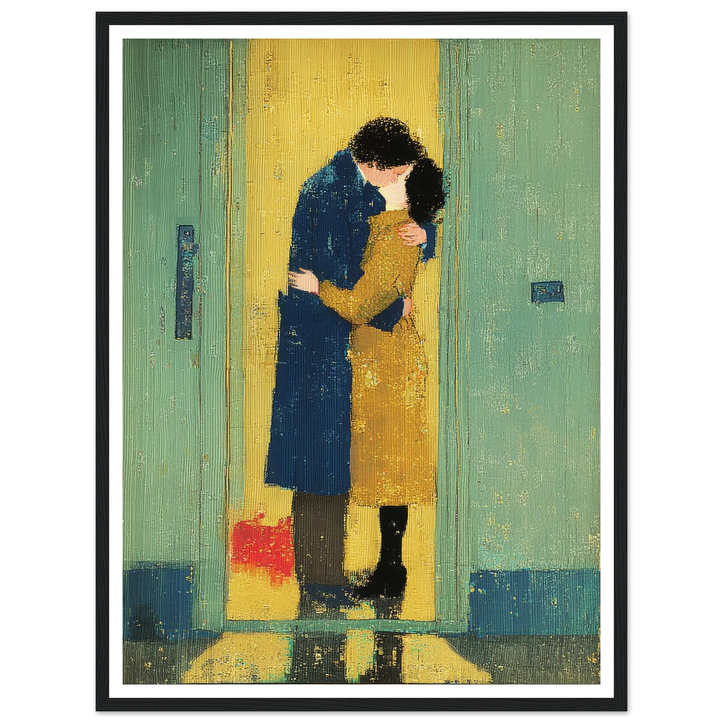 The Kiss - Framed Poster - 30x40 cm / 12x16″ - Black frame