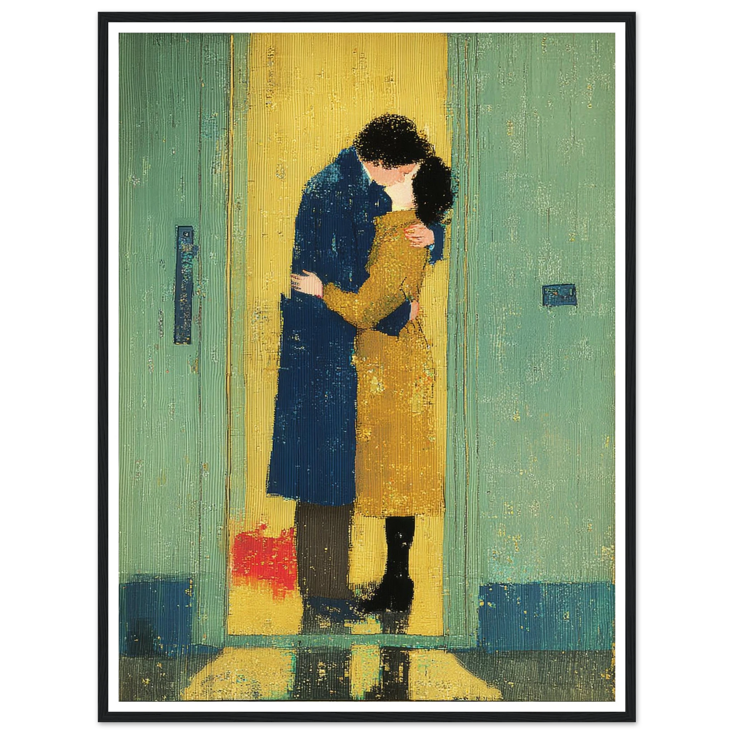 The Kiss - Framed Poster - 30x40 cm / 12x16″ - Black frame