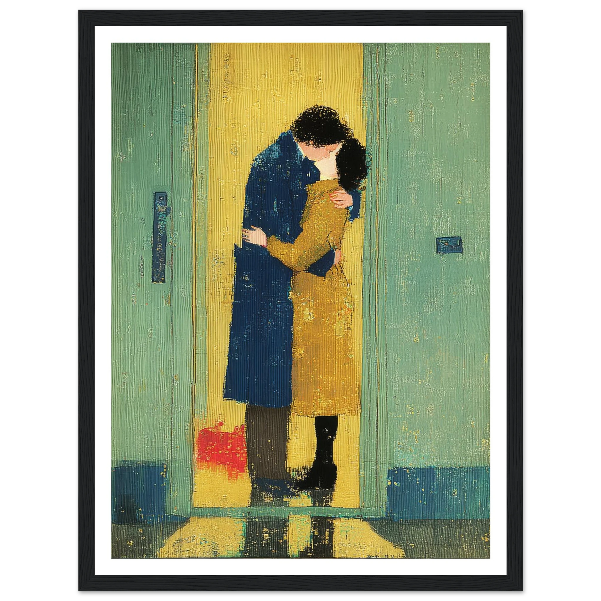 The Kiss - Framed Poster - 30x40 cm / 12x16″ - Black frame