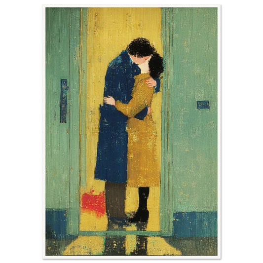 The Kiss - Framed Poster - 30x40 cm / 12x16″ - Black frame