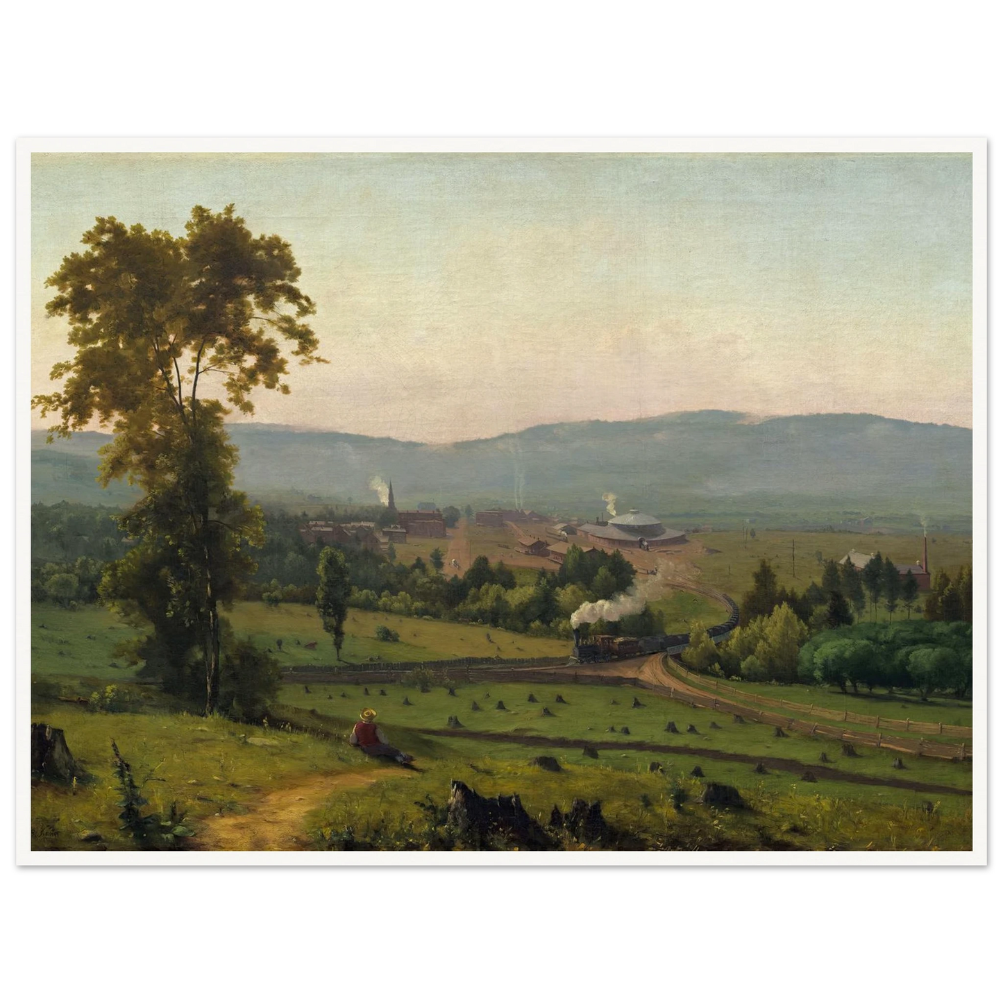 The Lackawanna Valley (c. 1856) Art Print | George Inness - Framed Poster - 30x40 cm / 12x16″ - Black frame