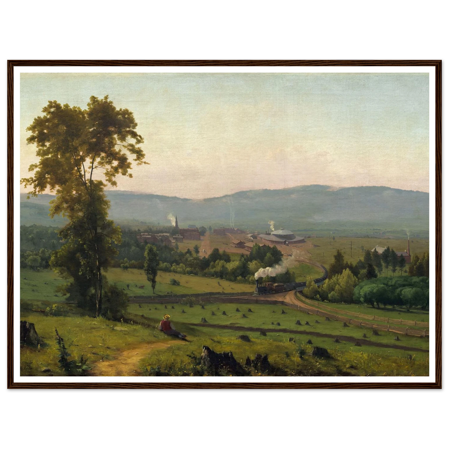 The Lackawanna Valley (c. 1856) Art Print | George Inness - Framed Poster - 30x40 cm / 12x16″ - Black frame