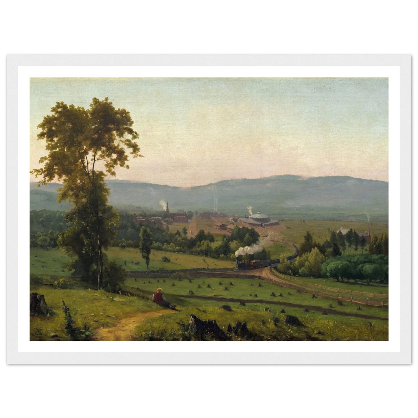 The Lackawanna Valley (c. 1856) Art Print | George Inness - Framed Poster - 30x40 cm / 12x16″ - Black frame