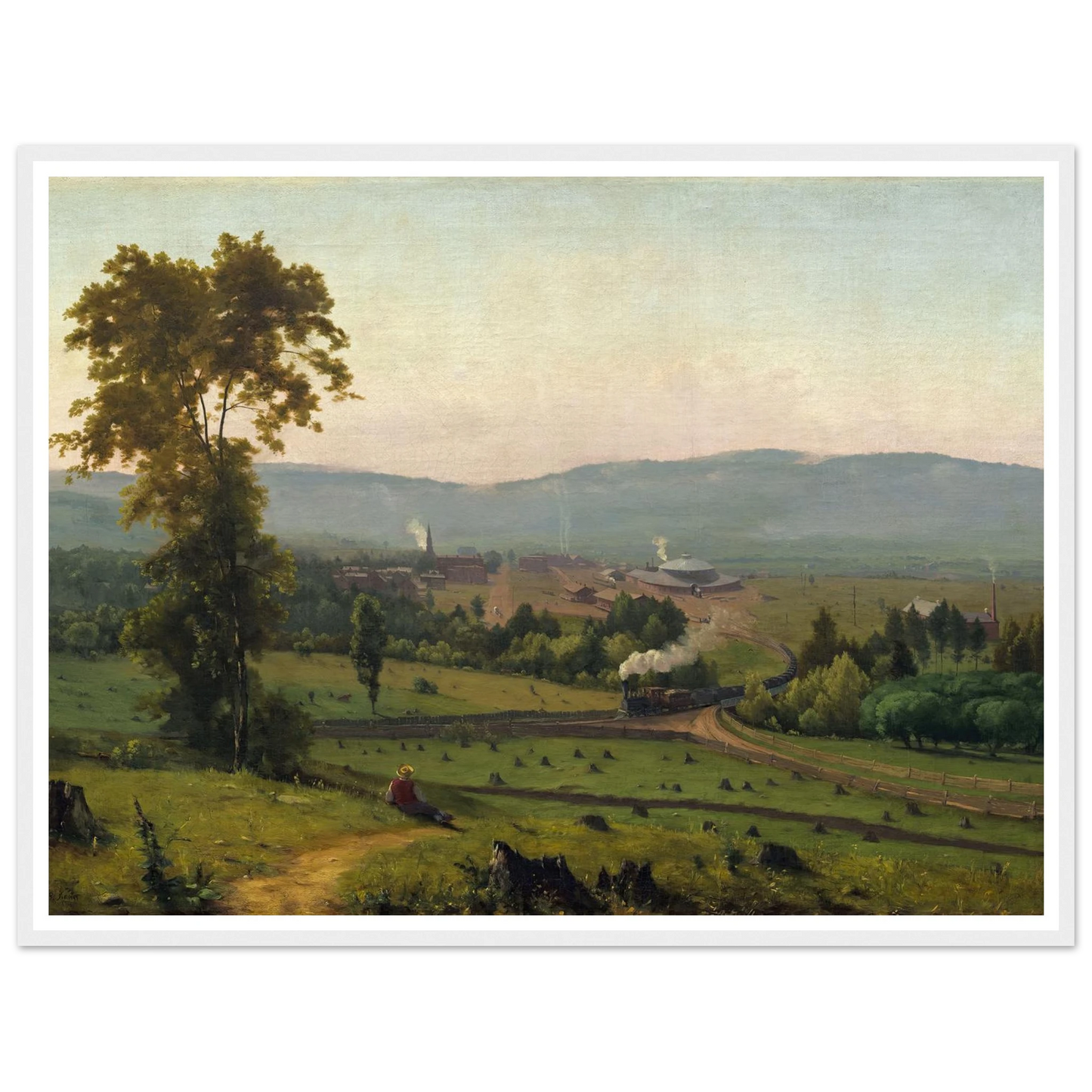 The Lackawanna Valley (c. 1856) Art Print | George Inness - Framed Poster - 30x40 cm / 12x16″ - Black frame