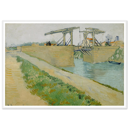 The Langlois bridge (1888) Art Print | Vincent van Gogh - Framed Poster - 30x40 cm / 12x16″ - Black frame