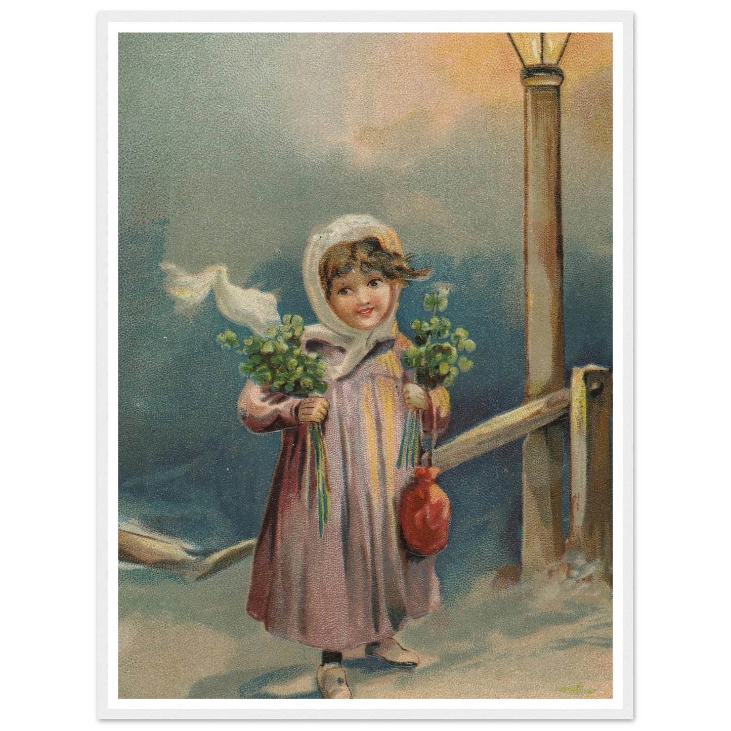 The Lantern's Gentle Glow - Framed Poster - 30x40 cm / 12x16″ - Black frame