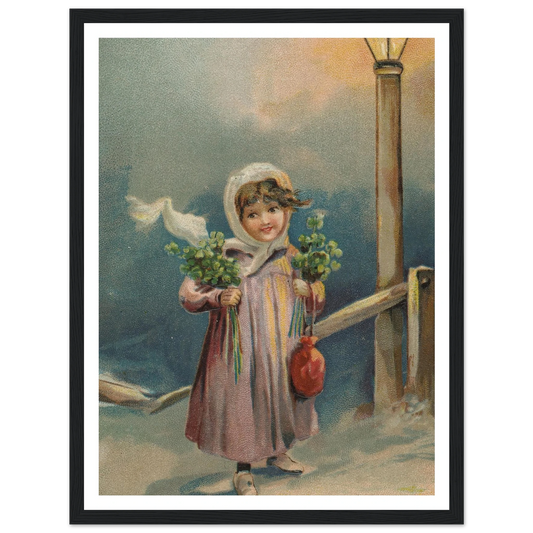 The Lantern's Gentle Glow - Framed Poster - 30x40 cm / 12x16″ - Black frame