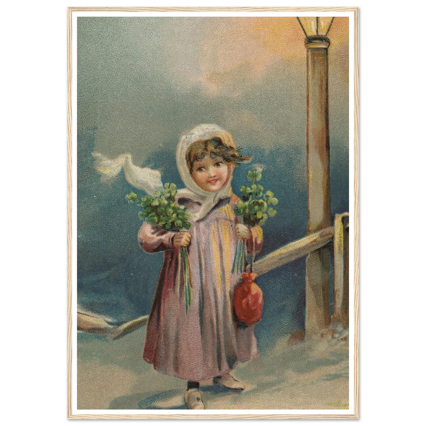 The Lantern's Gentle Glow - Framed Poster - 30x40 cm / 12x16″ - Black frame