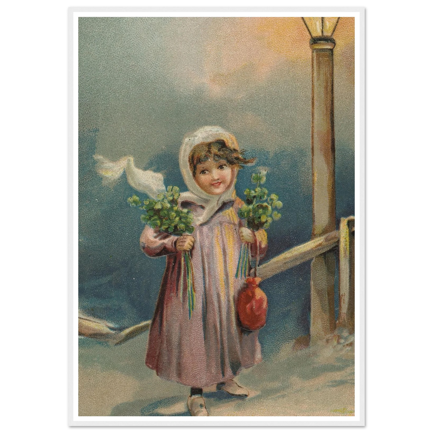 The Lantern's Gentle Glow - Framed Poster - 30x40 cm / 12x16″ - Black frame