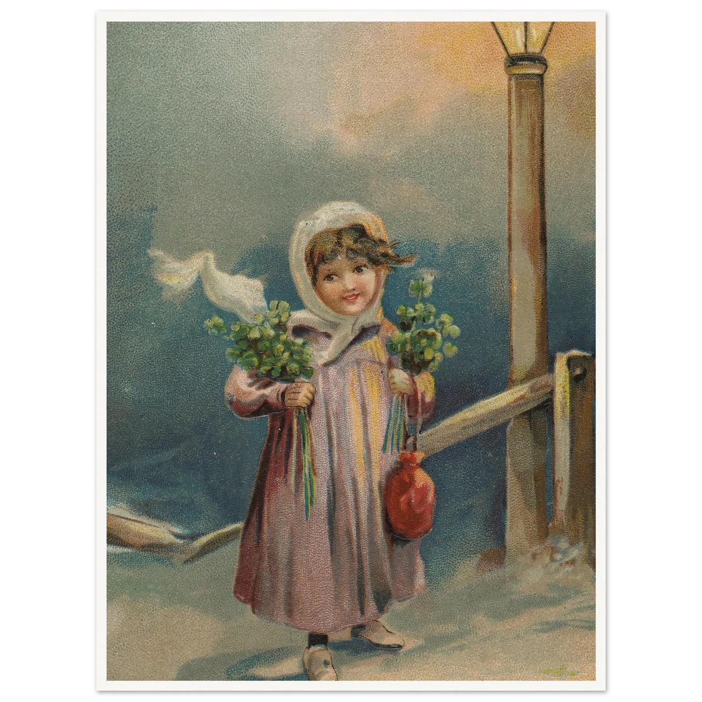The Lantern's Gentle Glow - Framed Poster - 30x40 cm / 12x16″ - Black frame