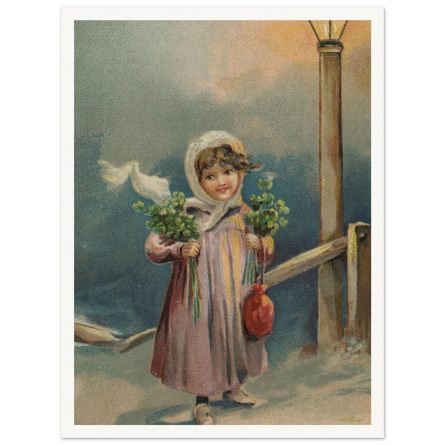 The Lantern's Gentle Glow - Framed Poster - 30x40 cm / 12x16″ - Black frame