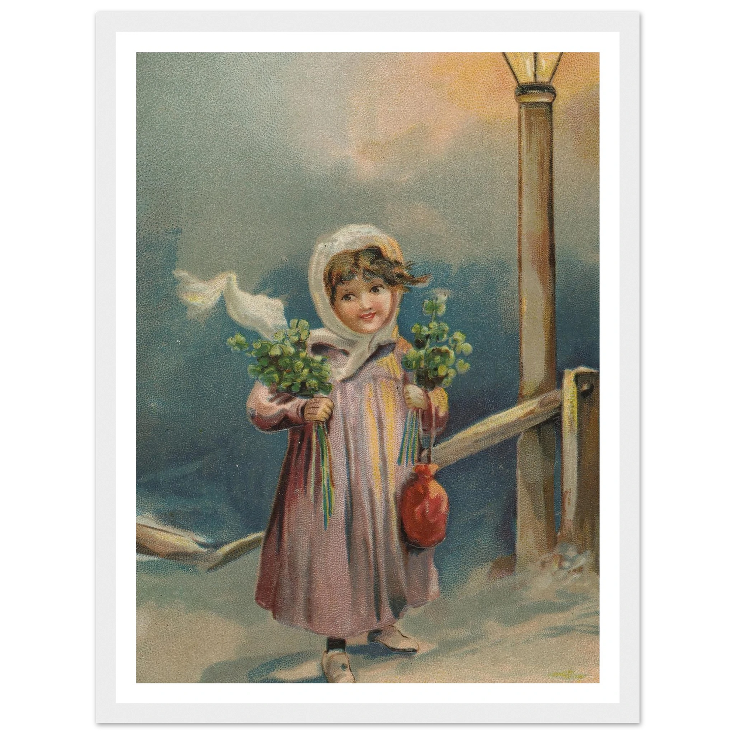The Lantern's Gentle Glow - Framed Poster - 30x40 cm / 12x16″ - Black frame